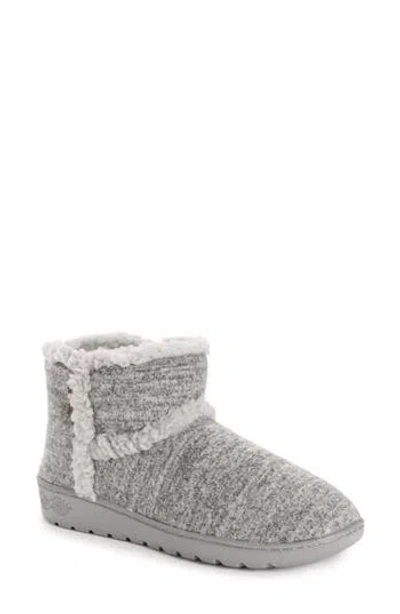 Muk Luks Aubree Faux Shearling Bootie Slipper In Gray