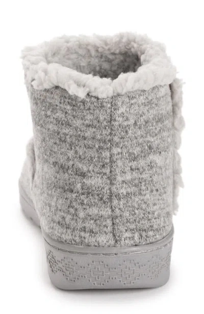 Muk Luks Aubree Faux Shearling Bootie Slipper In Gray