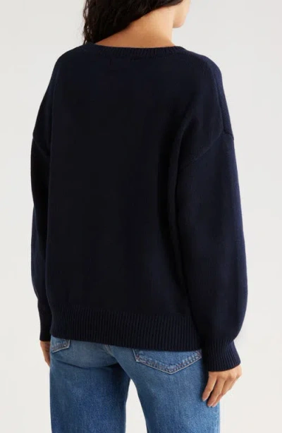 Blu Pepper Teddy Bear Pullover Sweater In Blue