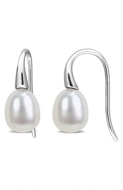 Delmar Cultured Freshwater Pearl Drop Earrings In Metallic