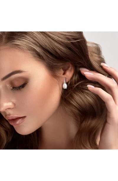 Delmar Cultured Freshwater Pearl Drop Earrings In Metallic