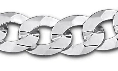 Delmar Diamond Cut Curb Chain Bracelet In Silver