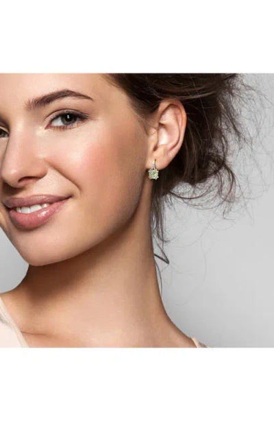 Delmar Cushion Cut Semiprecious Stone Lever-back Earrings In Gold
