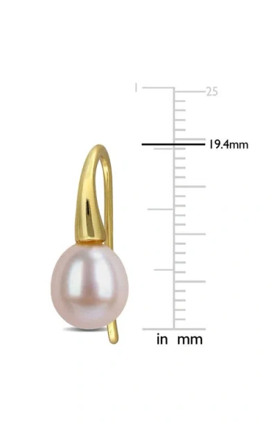 Delmar Cultured Freshwater Pearl Drop Earrings In Gold