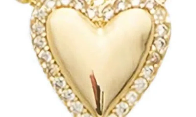 Juvell Cubic Zirconia Heart Pendant Necklace In Gold