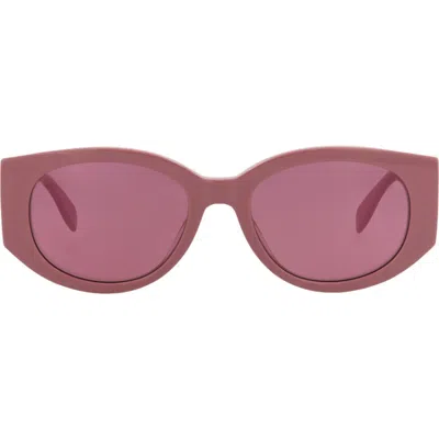Alexander Mcqueen Mcqueen 54mm Oval Sunglasses In Pink