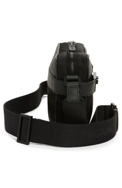 Ferragamo Modern Messenger Bag Adjustable Strap In Black