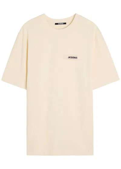 Jacquemus Le T-shirt Gros Grain Cotton T-shirt In Neutral