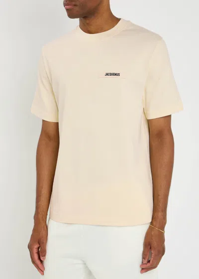 Jacquemus Le T-shirt Gros Grain Cotton T-shirt In Neutral