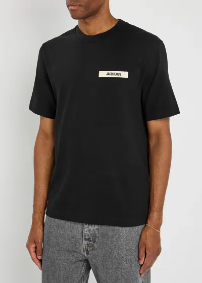 Jacquemus Logo-patch Cotton T-shirt In Black