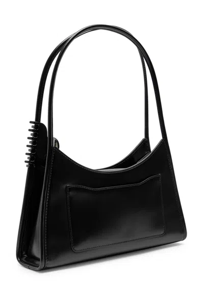 Marc Jacobs Glam Claw Clip Leather Shoulder Bag In Black