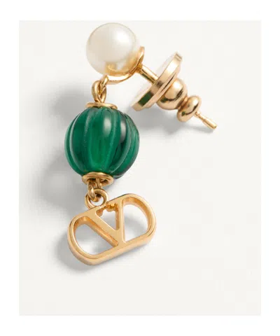 Valentino Vlogo Signature Jewelry Green In Gold