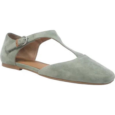 Gentle Souls Women's Wyatt T-strap Flats In Green
