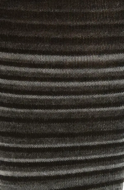 Nordstrom Gradient Stripe Wool Blend Dress Socks In Gray
