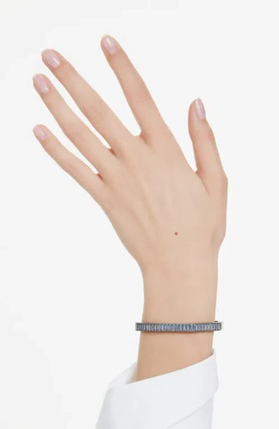 Swarovski Matrix Baguette-setting Octagonal Bangle In Blue