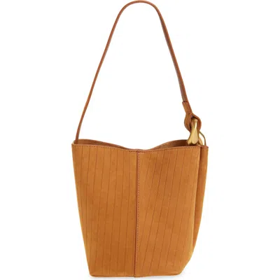 Jw Anderson Jwa Corner Small Bucket Bag Caramel In Orange