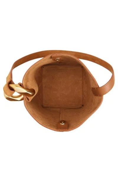 Jw Anderson Jwa Corner Small Bucket Bag Caramel In Orange