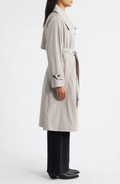 Bernardo Cotton Blend Trench Coat In White