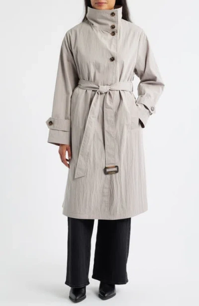 Bernardo Cotton Blend Trench Coat In White
