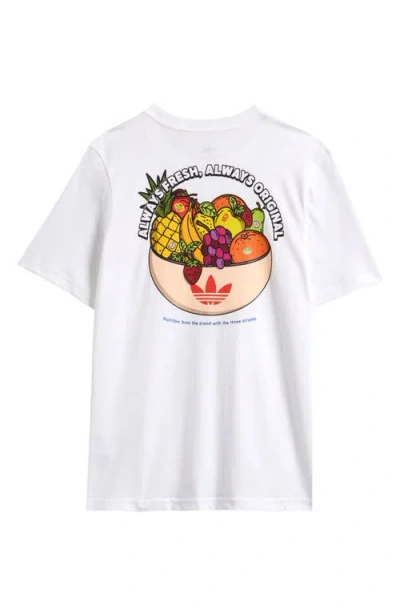 Adidas Originals Kids' Fruit Bowl Graphic T-shirt In White