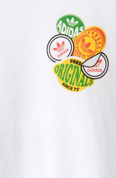 Adidas Originals Kids' Fruit Bowl Graphic T-shirt In White