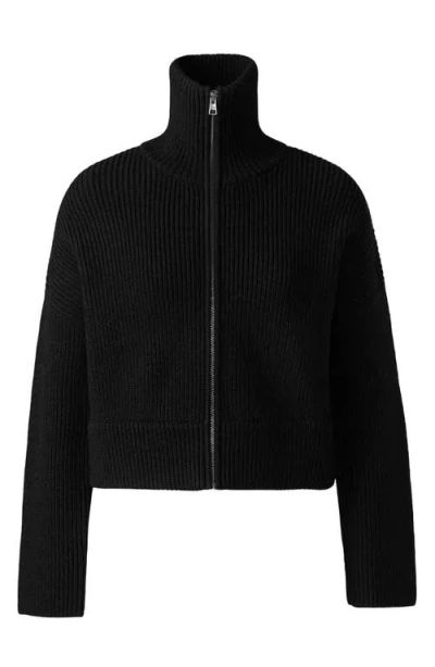 Soia & Kyo Noelle Rib Cardigan In Black
