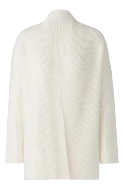 Soia & Kyo Rib Open Front Cardigan In Neutral