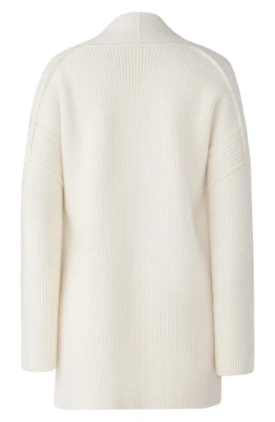 Soia & Kyo Rib Open Front Cardigan In Neutral