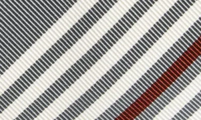 Thom Browne Striped Tie In Gray