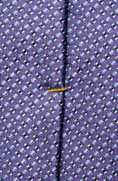 Eton Purple Textured Solid Silk Tie In Purple