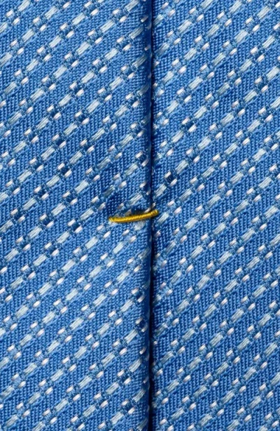 Eton Light Blue Textured Solid Silk Tie In Blue