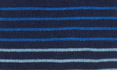 Bugatchi Gradient Stripe Mercerized Cotton Blend Dress Socks In Blue