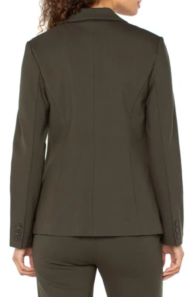 Liverpool Los Angeles Fitted Ponte Blazer In Green