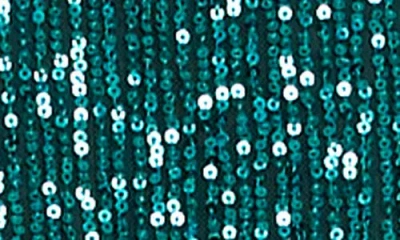 Tahari Asl Women's Long Sleeve Sequin Top In Green