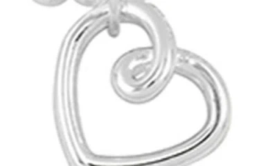 Estella Bartlett Heart Beaded Stretch Bracelet In Metallic