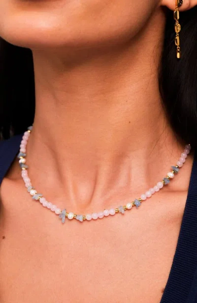 Estella Bartlett Beaded Stone Necklace In Multi
