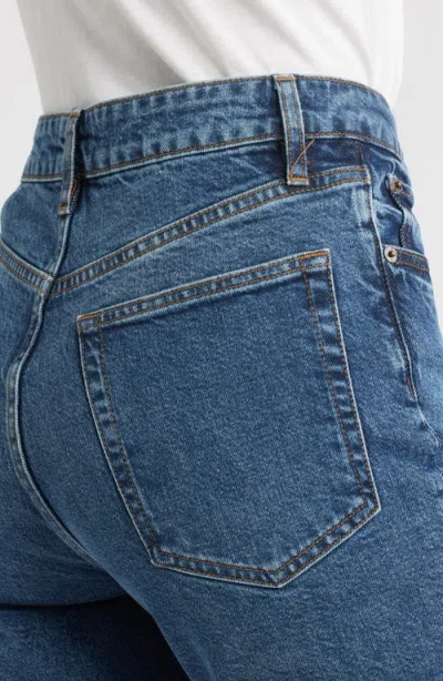 Frame The Ruler High Waist Ankle Straight Leg Jeans In Blue