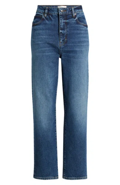 Frame The Ruler High Waist Ankle Straight Leg Jeans In Blue