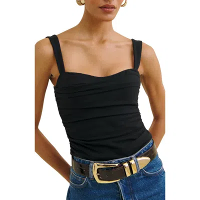 Reformation Trish Knit Tank Top In Black