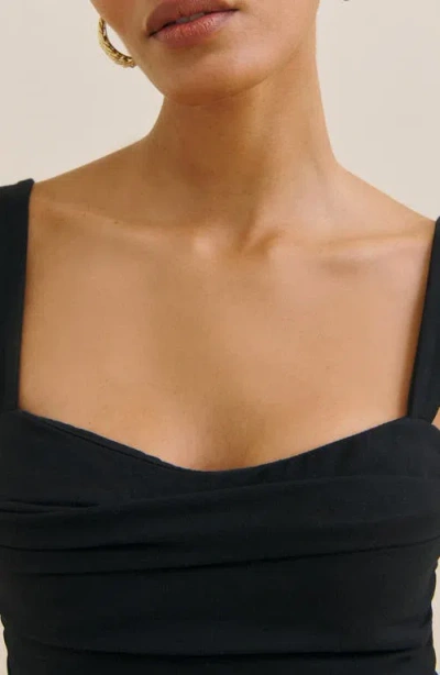 Reformation Trish Knit Tank Top In Black