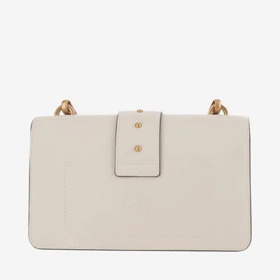 Pinko Structured Flap Closure Shoulder Bag With Gold Emblem