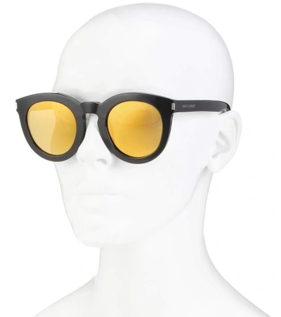 Shop Saint Laurent Sl 102 Sunglasses In Llack