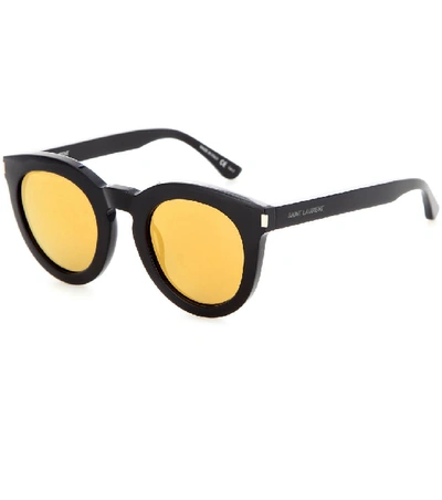 Shop Saint Laurent Sl 102 Sunglasses In Llack