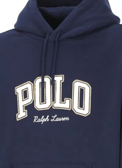 Polo Ralph Lauren Hoodie With Logo In Blue