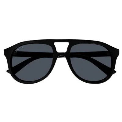 Gucci Aviator Frame Sunglasses Sunglasses In Black