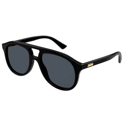 Gucci Aviator Frame Sunglasses Sunglasses In Black