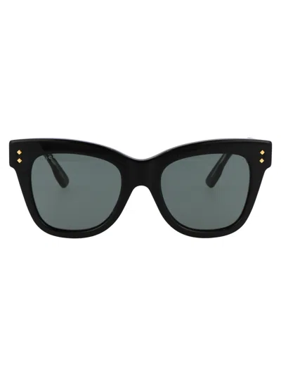 Gucci Gg1082s 001 Butterfly Sunglasses In 001 Black Black Grey