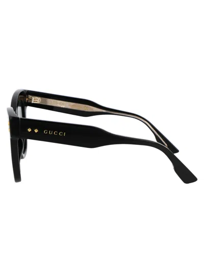 Gucci Gg1082s 001 Butterfly Sunglasses In 001 Black Black Grey