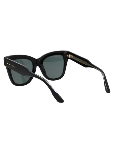 Gucci Gg1082s 001 Butterfly Sunglasses In 001 Black Black Grey