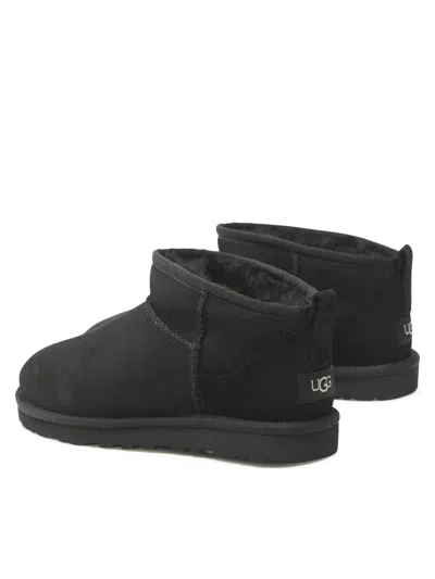 Ugg Classic Ultra Mini Sheepskin Ankle Boots 7-10 Yea In Black